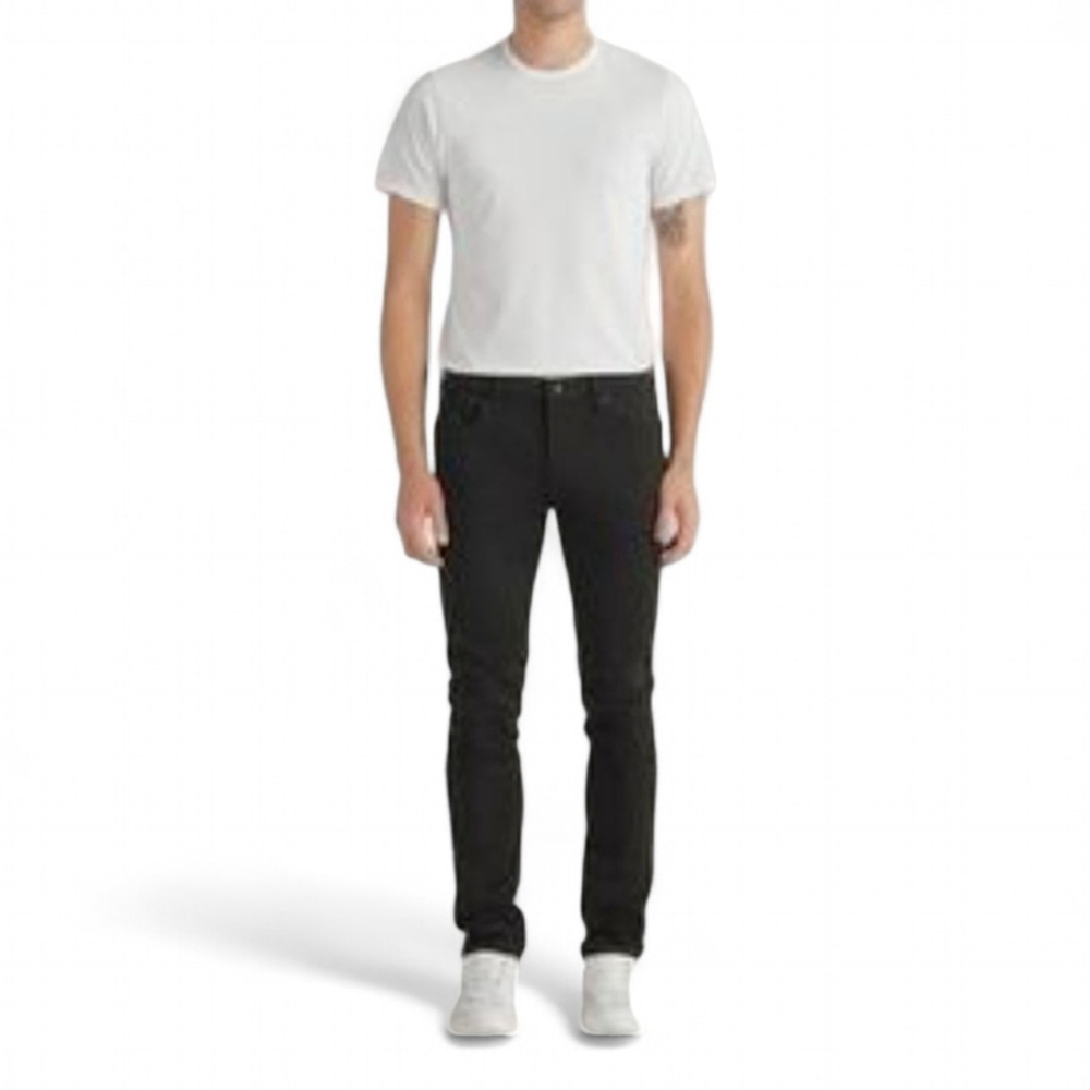 Edwin Men's Lian Mid Rise Skinny Stretch Jeans Sz 36 in Stay Black Zip Fly